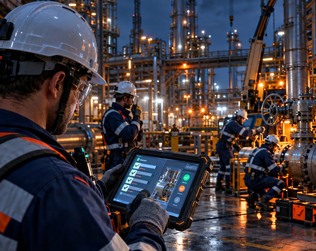 Tablet Ex em paradas de manutenção: como agilizar o turnaround com risco zero